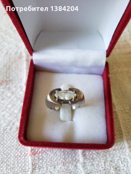 Сребърен пръстен с цирконий, снимка 1