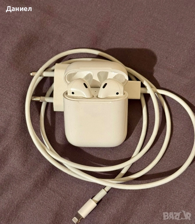 Слушалки Apple AirPods gen 2 + зарядно, снимка 1