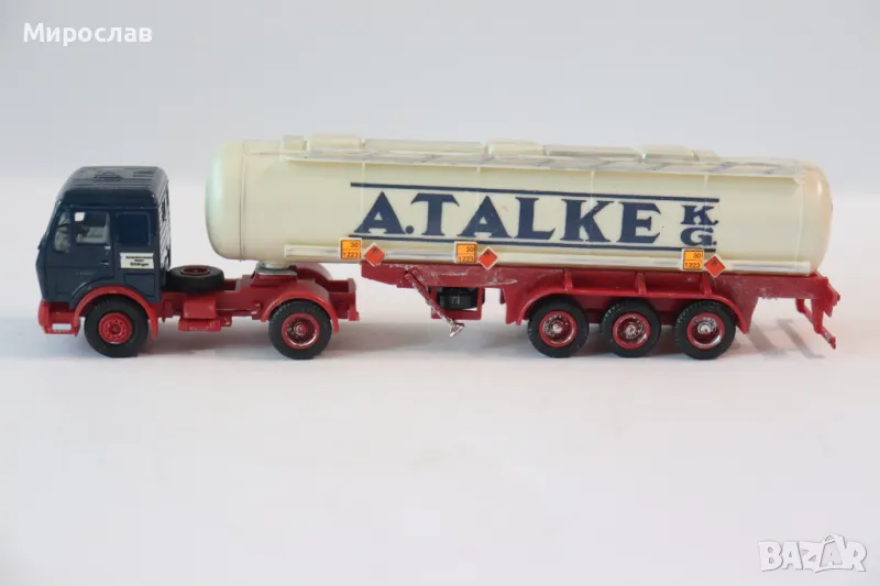 HERPA H0 1/87 MERCEDES СИЛОЗ ЦИСТЕРНА КАМИОН ТИР МОДЕЛ, снимка 1