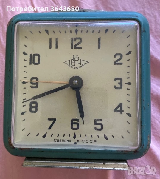Будилник Б84 ретро, съветски, оригинал, работещ отлично., снимка 1