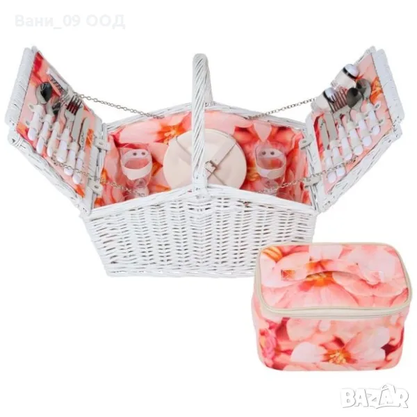 Кошница за пикник, плюс термо чанта, снимка 1