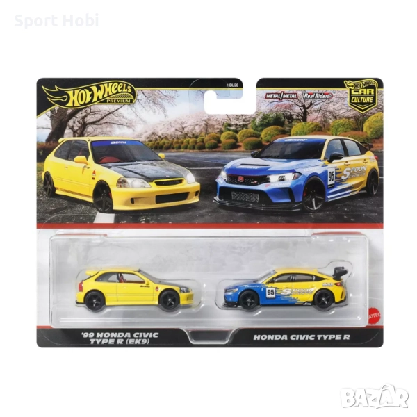  Hot Wheels Culture -  2 Pack -  Honda Civic Type R , снимка 1