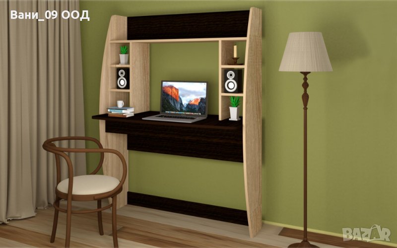 Бюро с етажерки с елегантен дизайн, снимка 1