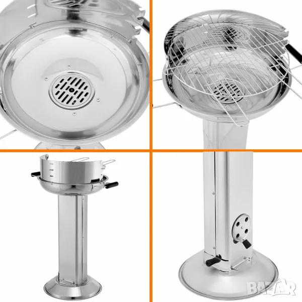 Колонна скара Bavaria на дървени въглища от неръждаема стомана, снимка 1