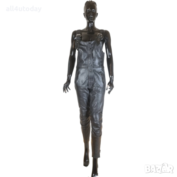 №4560 Дамски кожен мото гащеризон, снимка 1