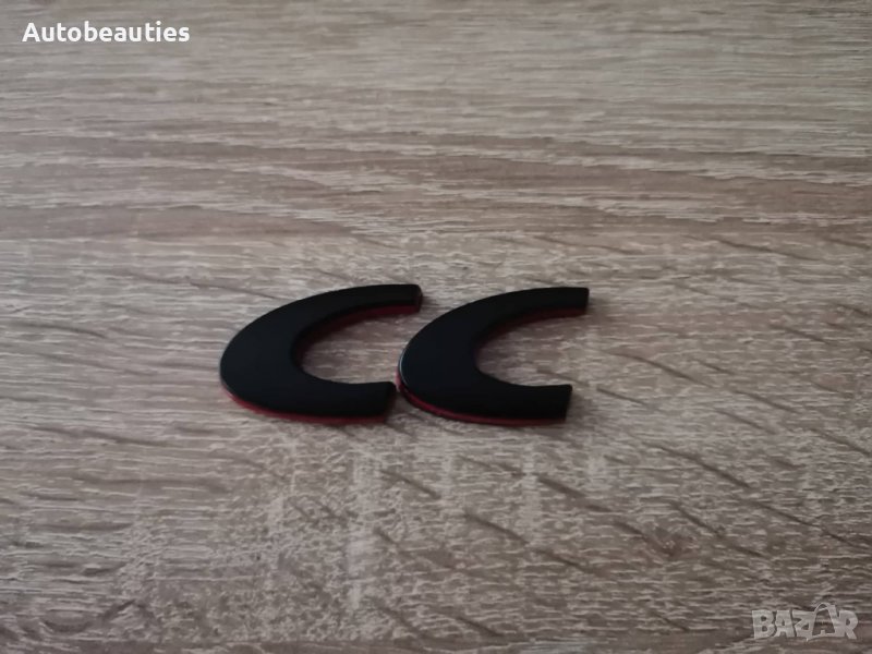 Peugeot СС Пежо CC черна емблема надпис, снимка 1