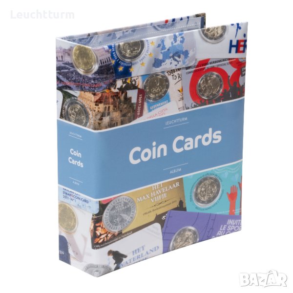 АЛБУМ ЗА 80 БРОЯ МОНЕТИ В КАРТИ , БЛИСТЕРИ , снимка 1