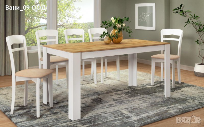 Красива и стабилна трапезна маса, снимка 1