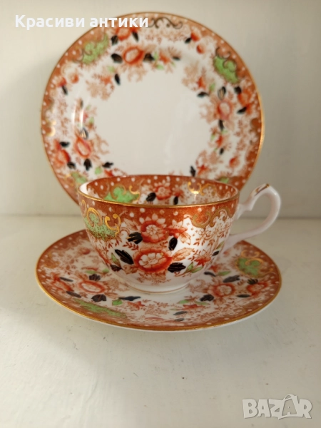 Антикварна чаша порцелан от 1874 г William Lowe от фин, костен порцелан , снимка 1