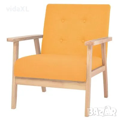 vidaXL Фотьойл, жълт, текстил（SKU:244657), снимка 1