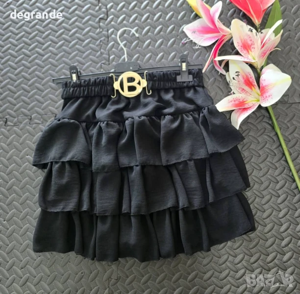 Черна Пола с вътрешни панталонки, снимка 1