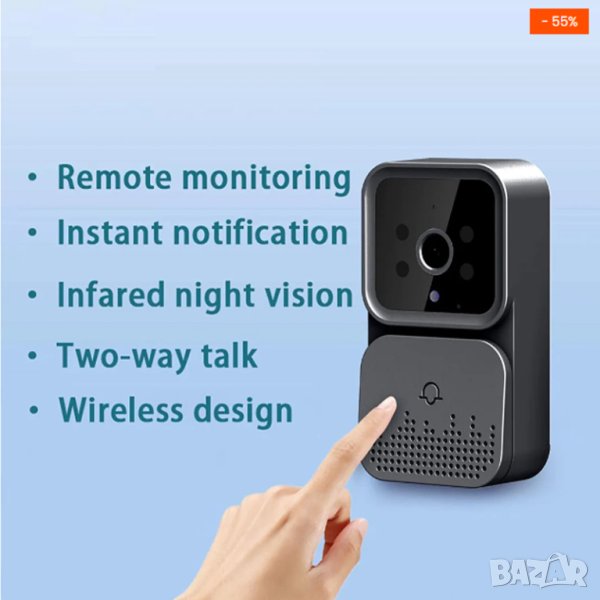 Безжичен видео звънец smart life Tuya, снимка 1