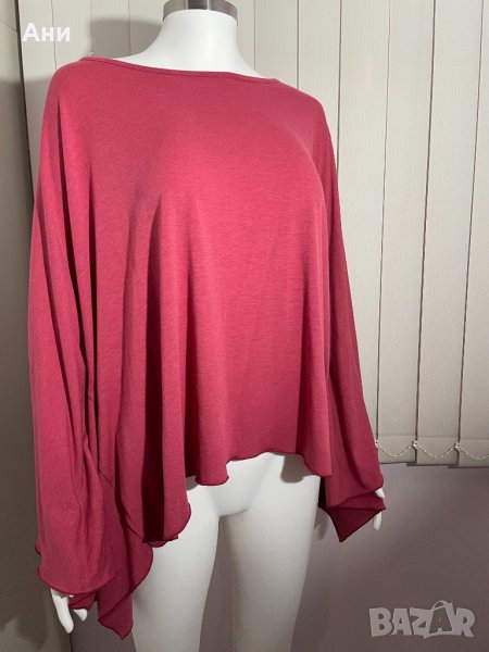 Официална широка блуза в червено, снимка 1