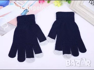 Детски тъмно-сини ръкавици ,, снимка 1