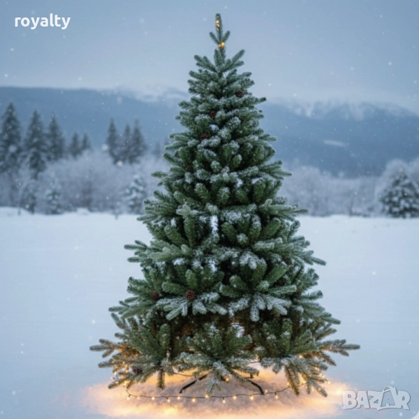 Красива коледна елха с естествено излъчване – празниците започват тук!, снимка 1