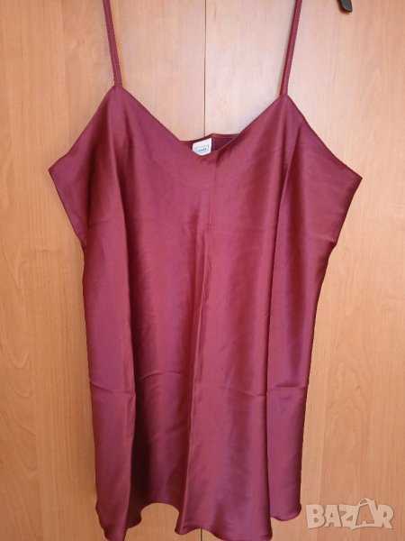 Сатенена нощница в бордо, снимка 1