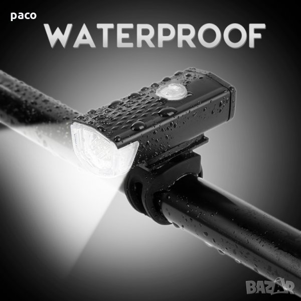 Отстъпка! Водоустоичиви предни и задни светлини за колело / тротинетка USB, снимка 1