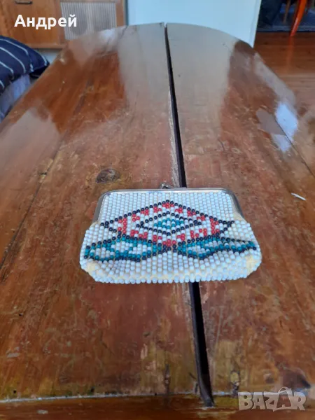 Старо мънистено портмоне #10, снимка 1