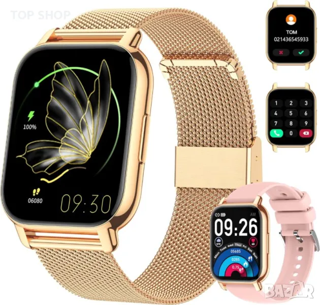 Смарт часовник Narcid 1,85" инча, приемане на повикване/набиране, SpO2 монитор за сърдечен ритъм/сън, снимка 1