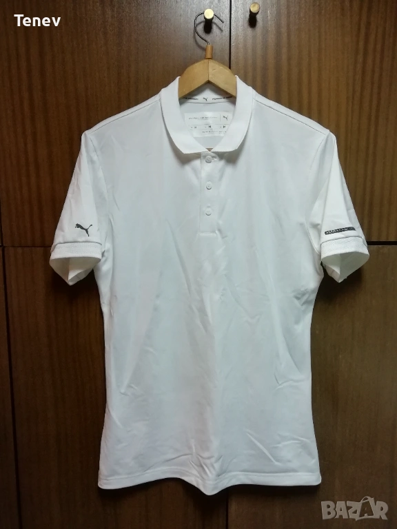Puma Porsche Design Polo оригинална бяла мъжка поло тениска фланелка Пума Порше , снимка 1