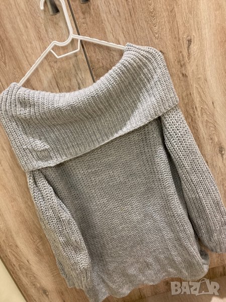 Дамски пуловер с голяма яка, снимка 1