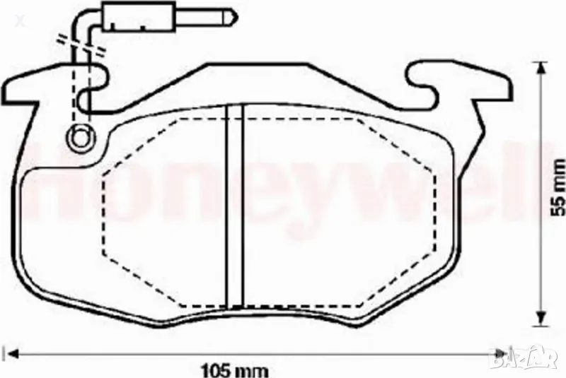 BENDIX 571743X НАКЛАДКИ ПРЕДНИ CITROЕN ZX, AX, C15 / 105, 205, 305, 306, 309, 405 / 1977-2006, снимка 1