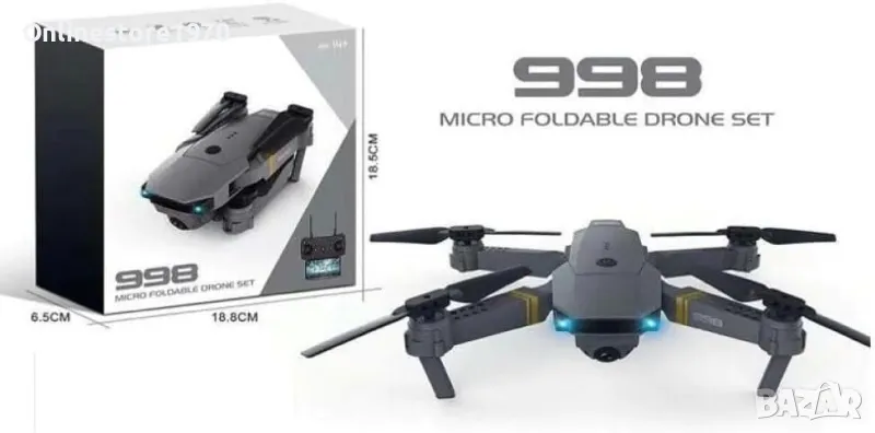 Мини Дрон 998 Pro HD сгъваем с 2 Mp камера

**ЛИКВИДАЦИЯ**, снимка 1