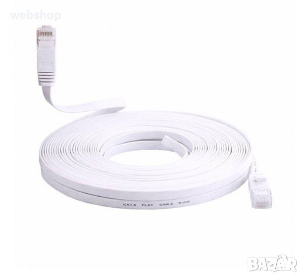 Кабел мрежов Alien, плосък, UTP, LAN, PATCH, RJ45 8pin(м), CAT6, 3m/5m/10m/20m, снимка 1