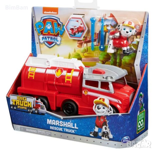 Paw Patrol Marshall Big Truck Pups - голяма пожарна кола Маршал Rescue Truck / ORIGINAL, снимка 1