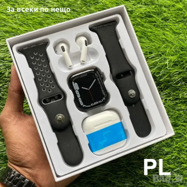 Лот от Смарт Часовник и слушалки Pro Max с 2 броя каишка. ЗА РАЗГОВОРИ И СЪВМЕСТИМ СЪС ВСИЧКИ ТЕЛЕФО, снимка 1