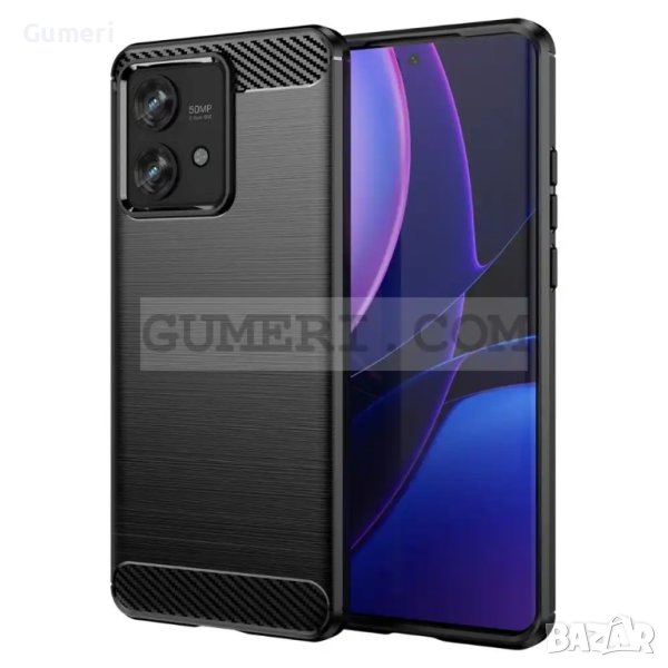 Motorola Edge 40 Neo 5G Противоударен Силиконов Гръб - Карбон, снимка 1