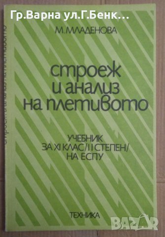 Строеж и анализ на плетивото Учебник  М.Младенова, снимка 1 - Специализирана литература - 42783495