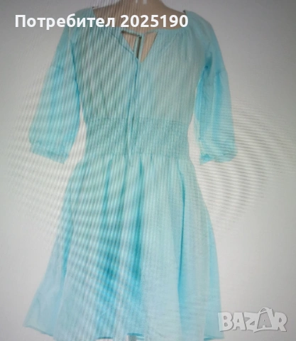 Дамска тюркоазена рокля Н&М 