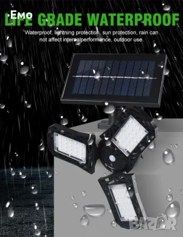 Слънчева соларна LED лампа за къмпинг и домакинство, снимка 10 - Соларни лампи - 48465379