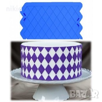 9 вид ромб ромбове съединяващ орнамент силиконов молд форма дантела мотиви борд фондан шоколад