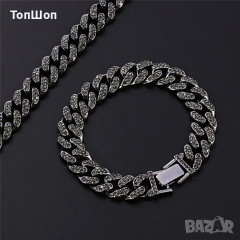Bling Bling гривна бижу Iced Cuban - Black