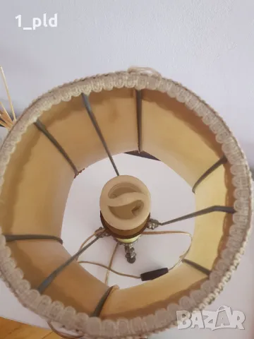 Нощна лампа с кожа и естествен камък, снимка 2 - Настолни лампи - 49049819