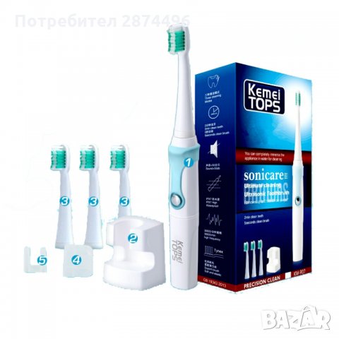 Електрическа четка за зъби Kemei, снимка 12 - Други стоки за дома - 30897314