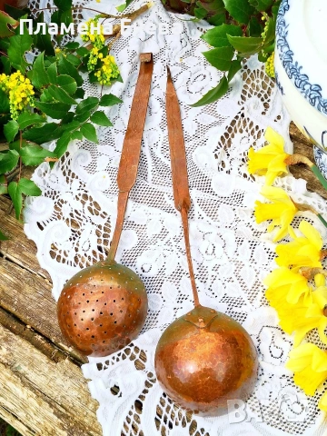 Големи медни прибори, снимка 5 - Прибори за хранене, готвене и сервиране - 54135263