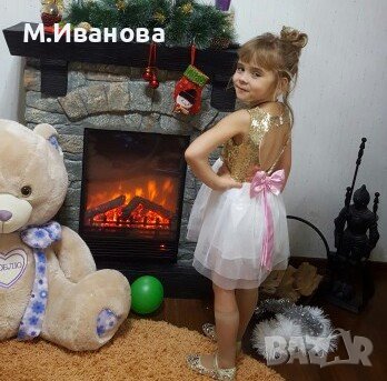 Детска официална рокля в злато и тюл размер 2 години, снимка 18 - Детски рокли и поли - 15580069