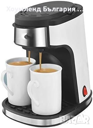 Стилна кафемашина за шварц кафе с две чаши , снимка 3 - Кафемашини - 42310248