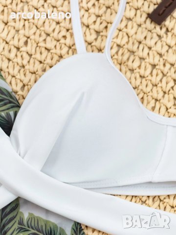 Дамски секси слинг бански от три части с мрежест принт и с висока талия, 11цвята, снимка 6 - Бански костюми - 40547286