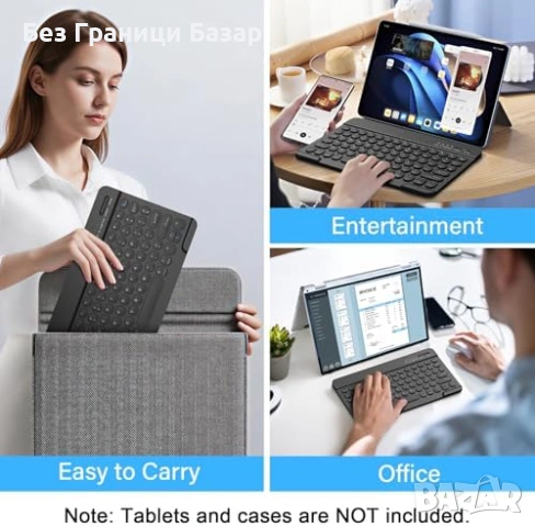 Нова Bluetooth клавиатура за iPad 10/11 Gen таблет Type-C презареждаема, снимка 7 - Клавиатури и мишки - 54133270