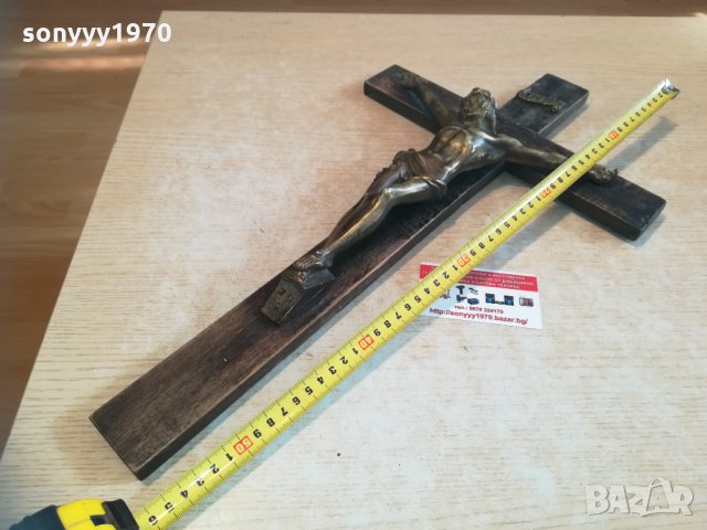 поръчан-масивен кръст с христос 53х30см 2301211616, снимка 5 - Колекции - 31528465