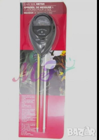 ⚛️ Ph метър, влагомер и светломер за почва различни цветове 3в1, снимка 4 - Измервателни инструменти - 37474553