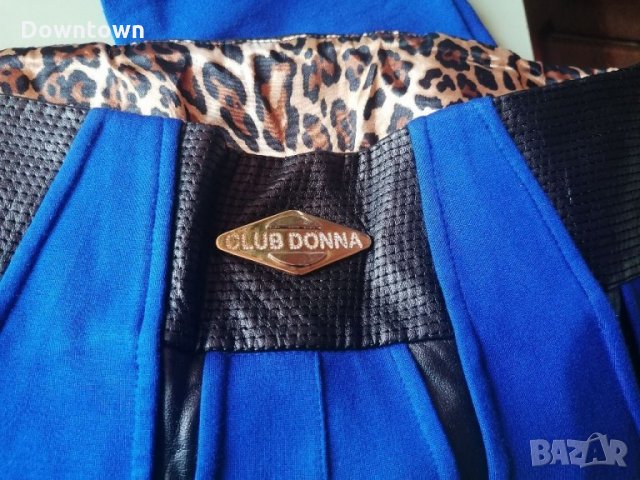 CLUB DONNA fashion #син slim fit дамски панталон с висока талия#размер 38 S, снимка 2 - Панталони - 31919604