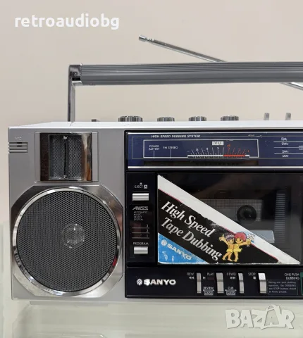 🔈Колекционерски ретро радиокасетофон SANYO M-W25K  - Boombox - профилактиран🔉, снимка 2 - Радиокасетофони, транзистори - 55767672