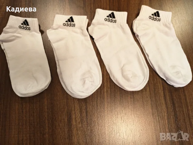 Нови  дамски бели спортни чорапи Adidas (35-39) 
