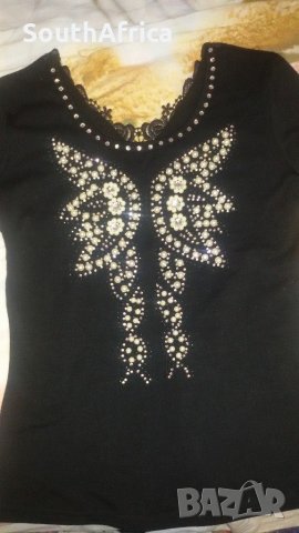 Блузка с перли и дантела