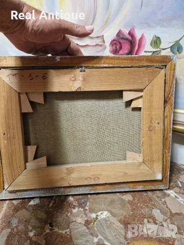 Стара страхотна антикварна картина авторска масло върху платно , снимка 8 - Антикварни и старинни предмети - 54224122